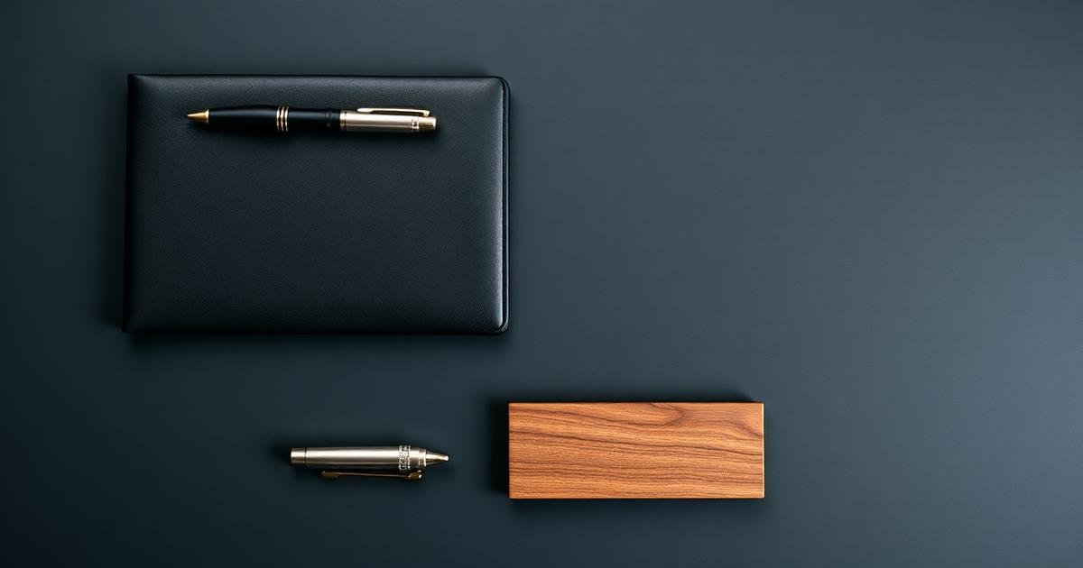 A row of engraved wooden branded items laid out on a table, including a keepsake box and a set of coasters.