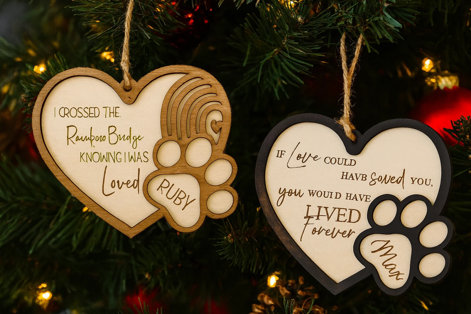 Custom Engraved Pet Memorial Ornament — shop laser engraved product
